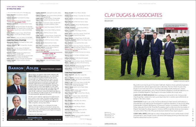 Clay Dugas Honored Again as a Distinguished Texas Super Lawyer®